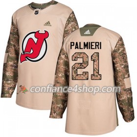 Adidas Maillot de Hockey New Jersey Devils Kyle Palmieri 21 2017-2018 Camo Veterans Day Practice Authentic - Homme